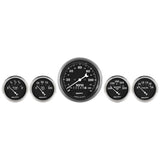 AutoMeter Auto Meter Gauge Kit 5 pc. 3 3/8in and 2 1/16in Elec. Speedometer Old Tyme Black (1740)