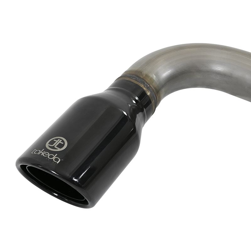 Takeda 3 IN to 2-1/2 IN 304 Stainless Steel Axle-Back Exhaust w/ Black Tip (49-37002-1B)