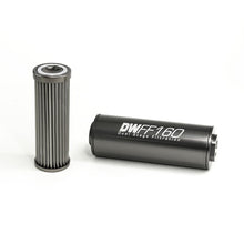 Load image into Gallery viewer, Deatschwerks In-line fuel filter element and housing kit stainless steel 10 micron-8AN160mm (8-03-160-010K)