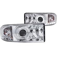 Load image into Gallery viewer, ANZO USA 1994-2001 Dodge Ram Projector Headlights w/ Halo Chrome (111195)