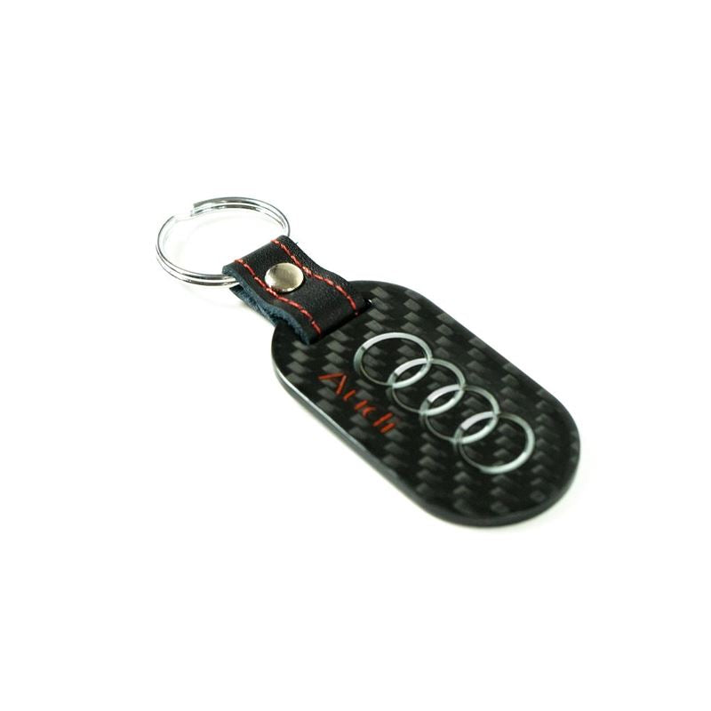 Fabspeed Audi Black, Silver, Red Carbon Fiber Keyring (FS-CF-CKR-AURS)