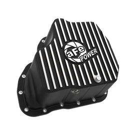aFe Power Pro Series Engine Oil Pan Black w/ Machined Fins for GM Diesel Trucks 01-10 V8-6.6L (td) (46-71070B)