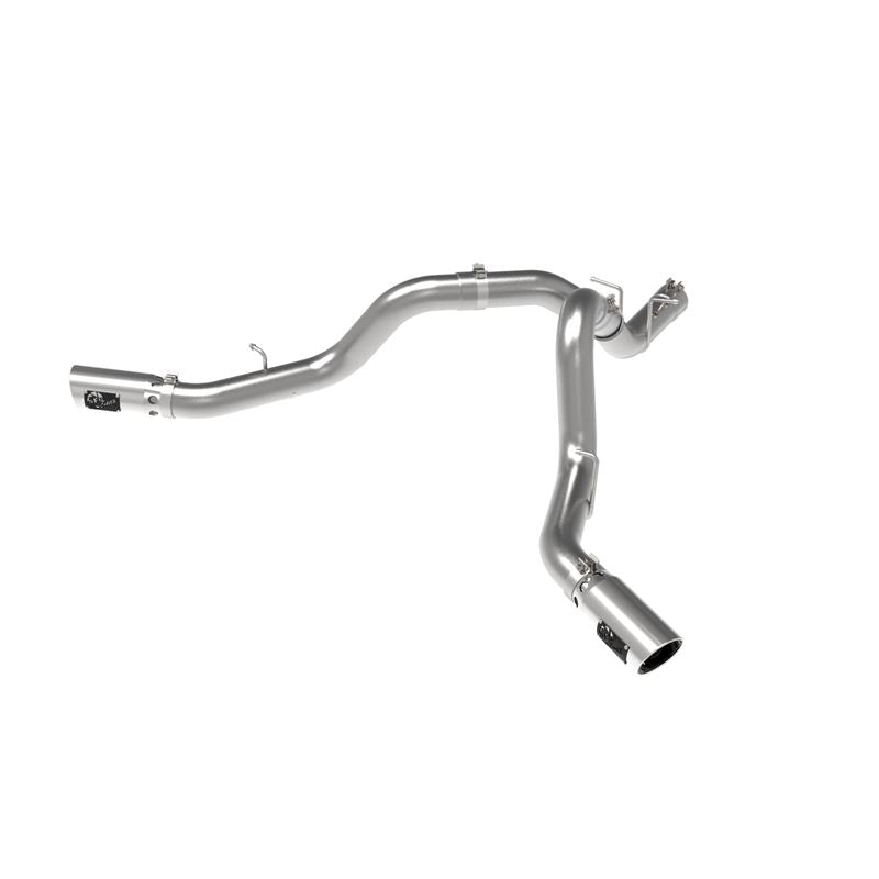 aFe Large Bore-HD 4 IN 409 Stainless Steel DPF-Back Exhaust System w/Polished Tip(td)L5P(49-44126-P)