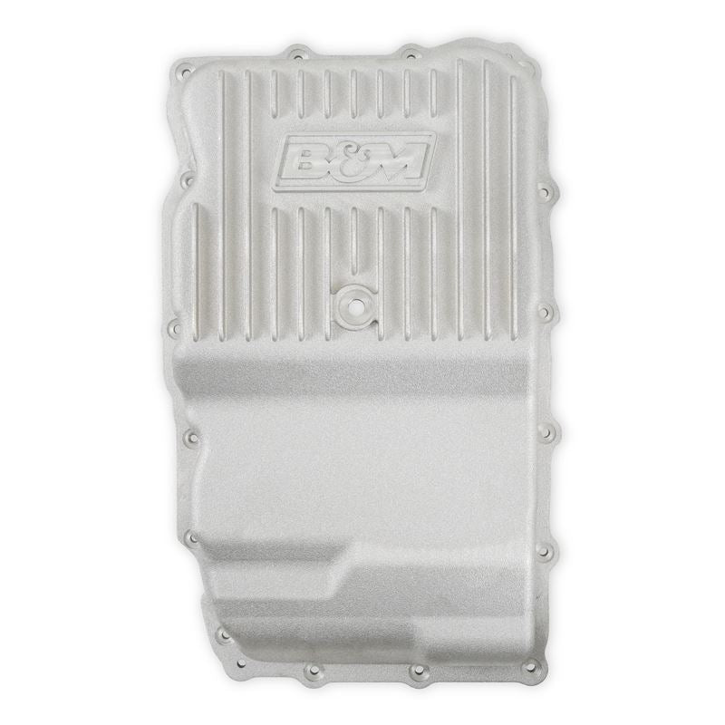 B&M HI-TEK HEAVY-DUTY DEEP TRANSMISSION PAN - GM 10L80 - ALUMINUM - NATURAL (70401)