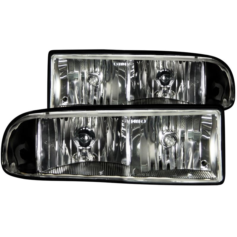 ANZO USA 1998-2005 Chevrolet S-10 Crystal Headlights Black (111156)