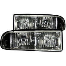 Load image into Gallery viewer, ANZO USA 1998-2005 Chevrolet S-10 Crystal Headlights Black (111156)