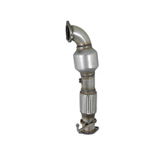 Load image into Gallery viewer, aFe POWER Twisted Steel Downpipe 2-1/2 IN 304 Stainless Steel w/ Cat (48-37001-1HC)