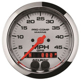 AutoMeter Marine Chrome Ultra-Lite 3-3/8in 50MPH GPS Speedometer Gauge (200635-35)