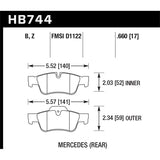 Hawk Performance Performance Ceramic Brake Pads (HB744Z.660)