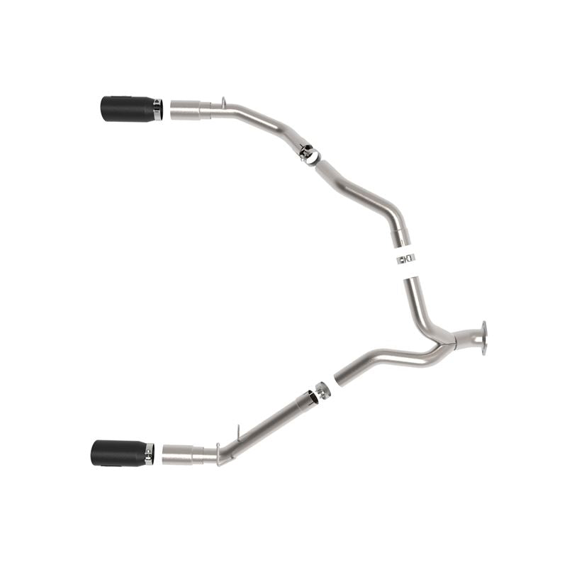 aFe Large Bore-HD 3 IN 409 Stainless Steel DPF-Back Exhaust System w/Black Tip for 2020-2021 Ram 1500(49-42080-B)