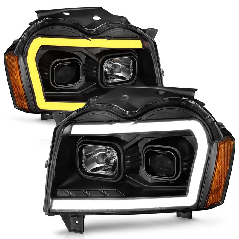 ANZO USA Projector Headlight Set for 2005-2007 Jeep Grand Cherokee (111543)