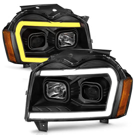 ANZO USA Projector Headlight Set for 2005-2007 Jeep Grand Cherokee (111543)