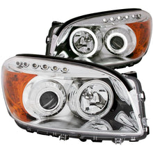 Load image into Gallery viewer, ANZO USA 2006-2008 Toyota Rav4 Projector Headlights w/ Halo Chrome (CCFL) (111121)