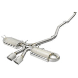 Takeda 3 IN 304 Stainless Steel Cat-Back Exhaust w/ Center Polished Tips (49-36618-P)