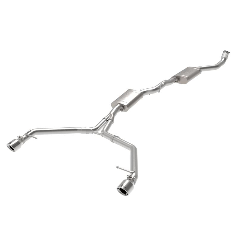 aFe MACH Force-Xp 3 IN to 2-1/2 IN Stainless Steel Cat-Back Exhaust w/ Polished Tip for 2013-2016 Audi allroad(49-36438-P)