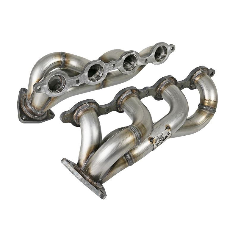 aFe Twisted Steel 304 Stainless Steel Shorty Headers (48-34145)