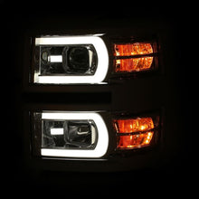 Load image into Gallery viewer, ANZO USA Projector Headlight Set w/Plank Style Switchback Chrome w/Amber Pair (111413)