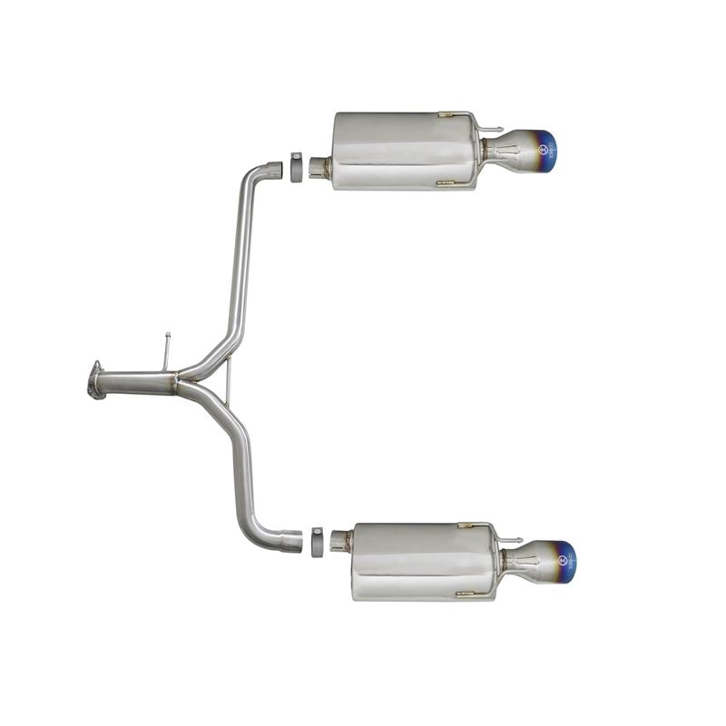 Takeda 2-1/4 IN to 1-3/4 IN 304 Stainless Steel Axle-Back Exhaust w/ Black Tips (49-36604-L)