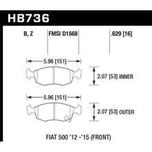 Load image into Gallery viewer, Hawk Performance Performance Ceramic Brake Pads (HB736Z.629)