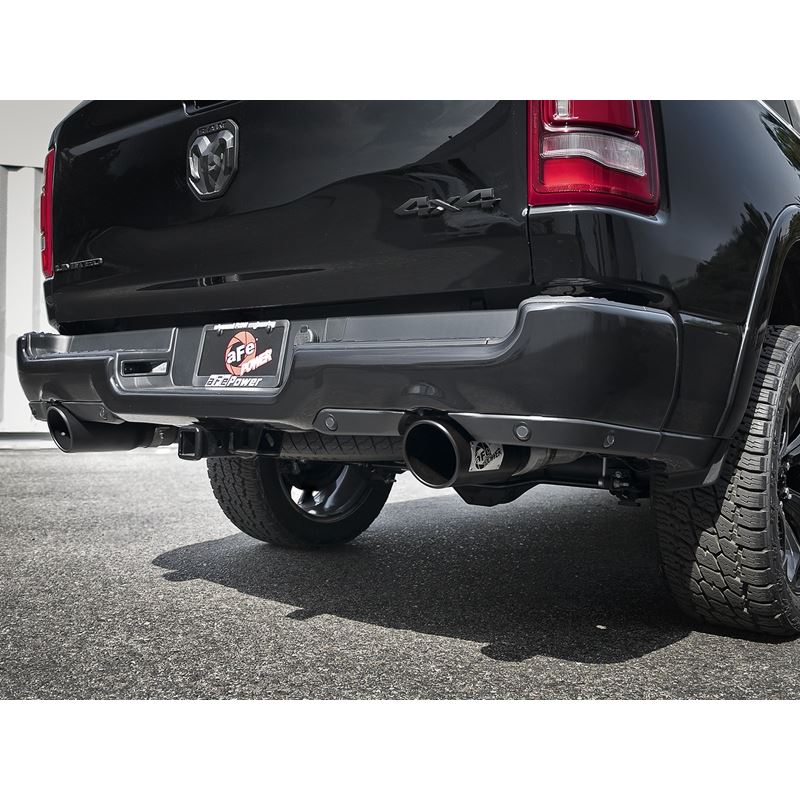 aFe Gemini XV 3 IN 304 Stainless Steel Cat-Back Exhaust System w/ Cut-Out Black for 2019-2021 Ram 1500(49-32081-B)