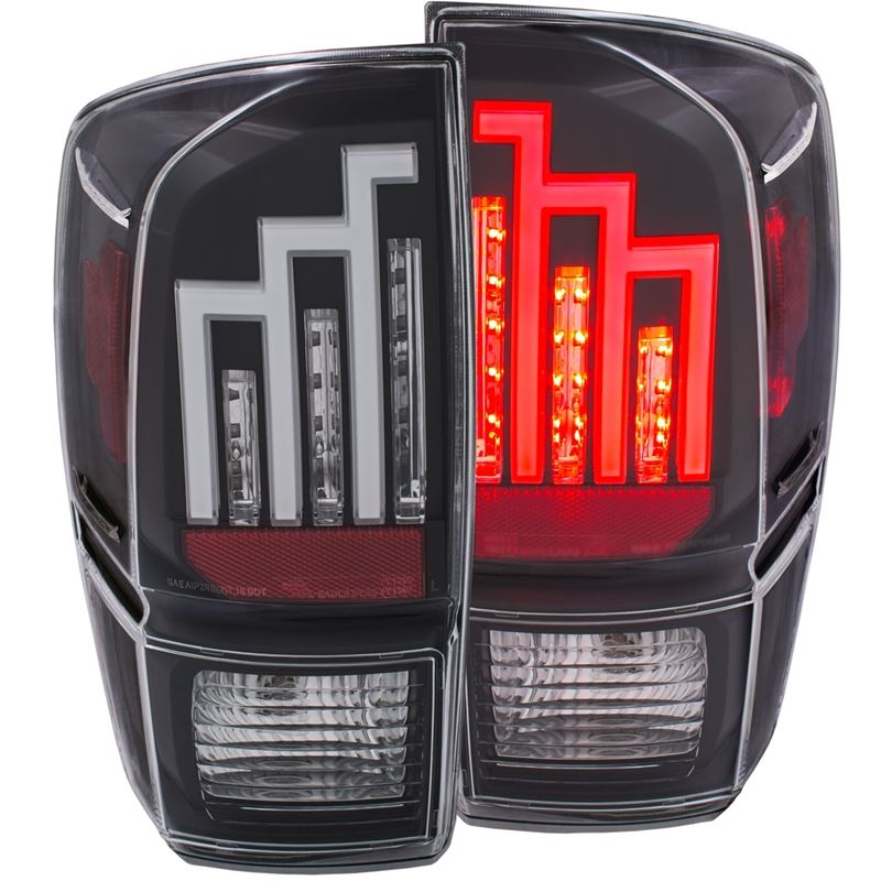 ANZO USA 2016-2017 Toyota Tacoma LED Taillights Black (311281)