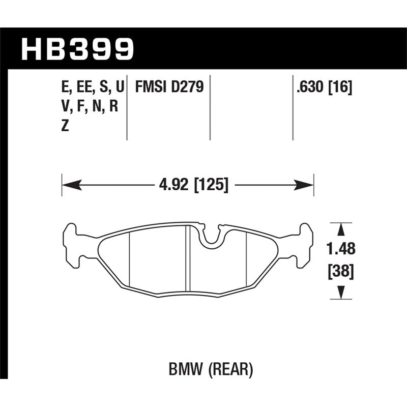 Hawk Performance DTC-50 Brake Pads (HB399V.630)