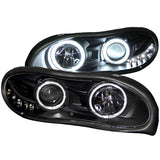 ANZO USA 1998-2002 Chevrolet Camaro Projector Headlights w/ Halo Black (121160)