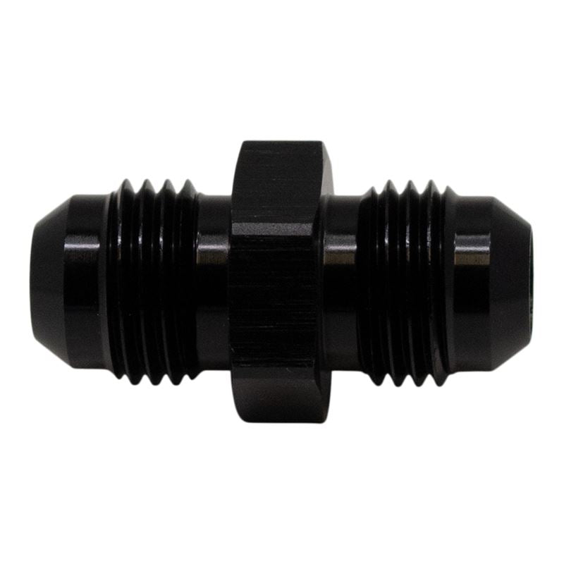 DeatschWerks 6AN Male Flare to 6AN Male Flare Coupler - Anodized Matte Black(6-02-0202-B)