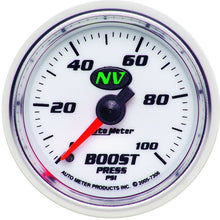 Load image into Gallery viewer, AutoMeter NV 52mm 0-100 PSI Boost Mechanical Gauge (7306)