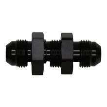 Load image into Gallery viewer, DeatschWerks 8AN Male Flare to 8AN Male Flare Bulkhead Adapter (Incl Nut) - Anodized Matte Black(6-02-0709-B)