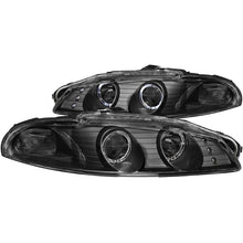 Load image into Gallery viewer, ANZO USA 1997-1999 Mitsubishi Eclipse Projector Headlights w/ Halo Black G2 (121365)