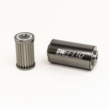 Load image into Gallery viewer, Deatschwerks In-line fuel filter element and housing kit stainless steel 10 micron-8AN110mm (8-03-110-010K)