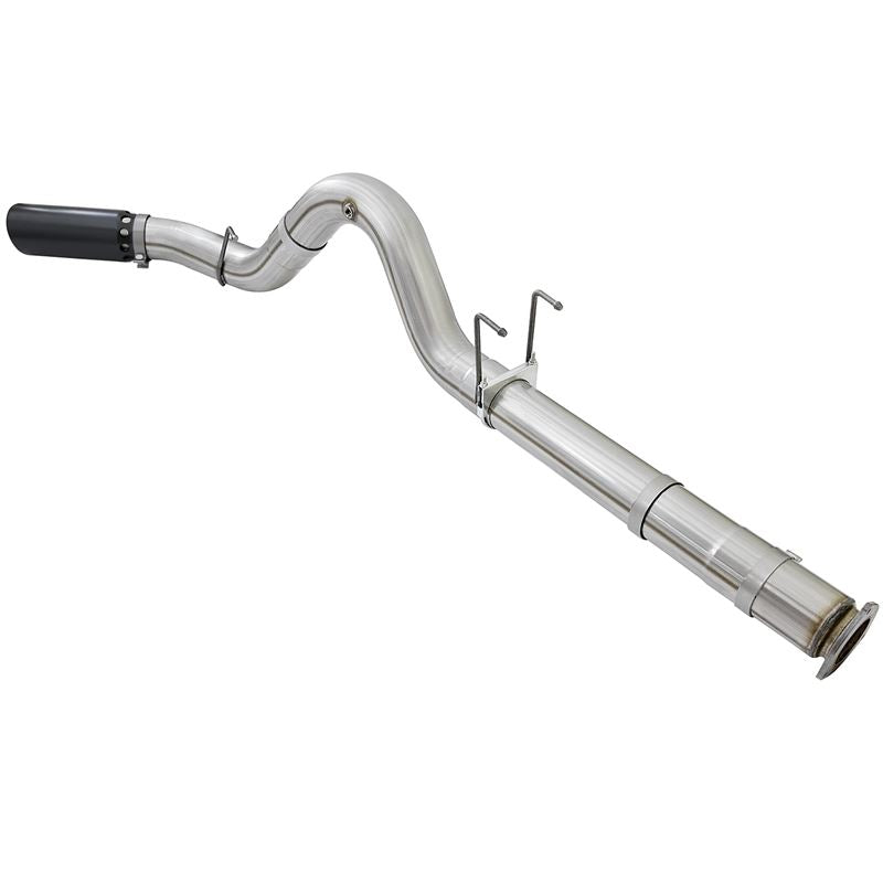 aFe ATLAS 5 IN Aluminized Steel DPF-Back Exhaust System w/Black Tip (49-03090-B)