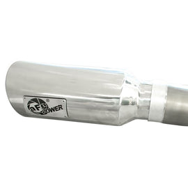 aFe Large Bore-HD 3 IN 409 Stainless Steel DPF-Back Exhaust System w/Polished Tip (49-42045-P)