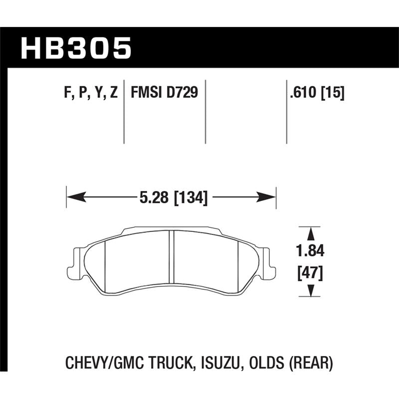 Hawk Performance Super Duty Brake Pads (HB334P.705)