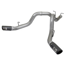 Load image into Gallery viewer, aFe Large Bore-HD 4 IN 409 Stainless Steel DPF-Back Exhaust System w/Dual Black Tips (49-44086-B)