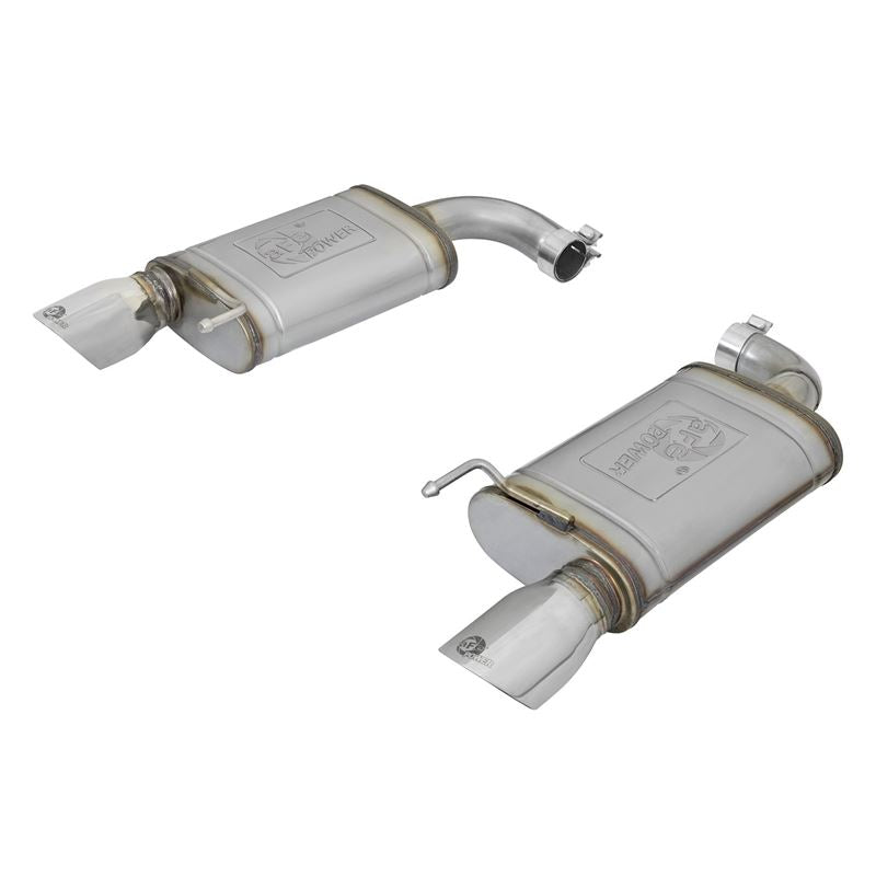 aFe MACH Force-Xp 2-1/2in 409 Stainless Steel Axle-Back Dual Exhaust w/Polished Tips (49-43085-P)