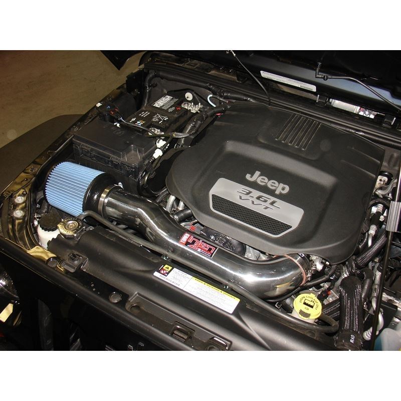 Injen 12-13 Jeep Wrangler JK 3.6L V6 Wrinkle Black Short Ram Intake w/ Open Filter (PF5004WB)