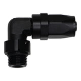 DeatschWerks 8AN ORB Female Swivel 90-Degree Hose End CPE - Anodized Matte Black(6-02-0828-B)