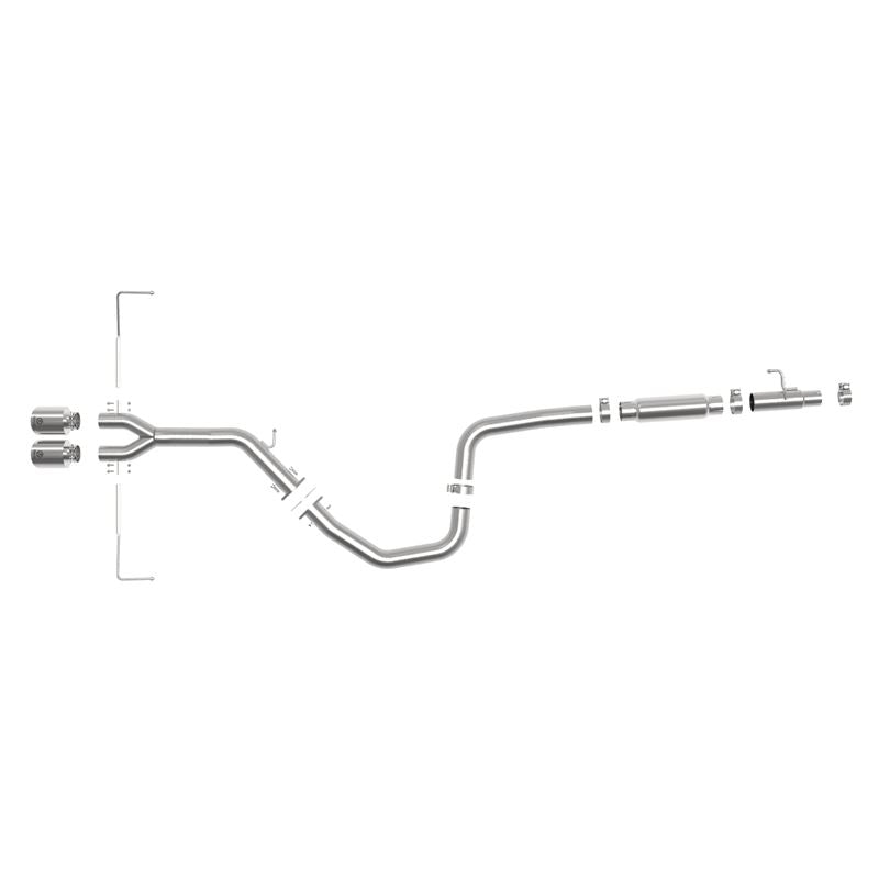 Takeda 3 IN to 2-1/2 IN 304 Stainless Steel Cat-Back Exhaust w/ Polished Tip (49-37011-P)