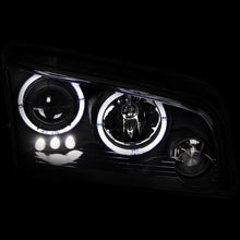 Load image into Gallery viewer, ANZO USA 2006-2010 Dodge Charger Projector Headlights w/ Halo Black (121381)