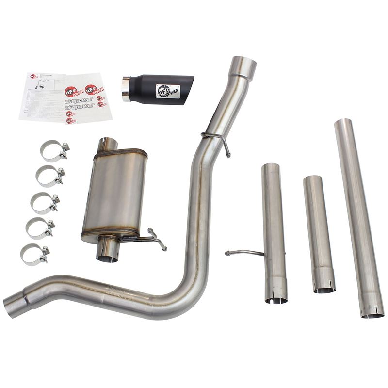 aFe MACH Force-Xp 3 IN to 3-1/2 IN 409 Stainless Steel Cat-Back Exhaust w/ Black Tip (49-43076-B)