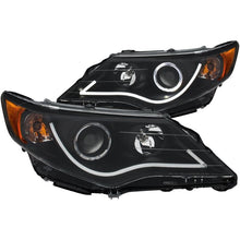 Load image into Gallery viewer, ANZO USA 2012-2013 Toyota Camry Projector Headlights w/ Halo Black (121512)