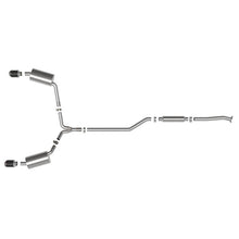 Load image into Gallery viewer, Takeda 2-1/2 IN to 2-1/4 IN 304 Stainless Steel Cat-Back Exhaust System Carbon (49-36629-C)