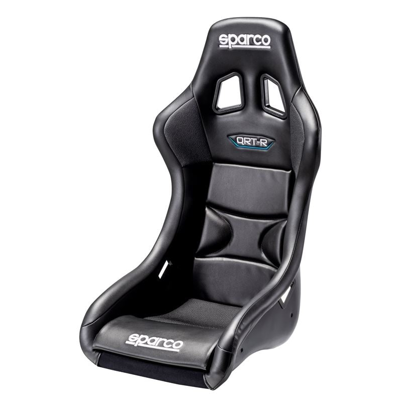 Sparco QRT-R Racing Seats, Black/Black Leatherette with Black Stitch (008012RNRSKY)