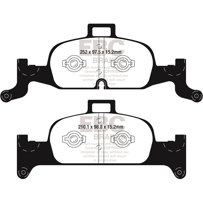 EBC Greenstuff 2000 Series Sport Brake Pads (DP22290)