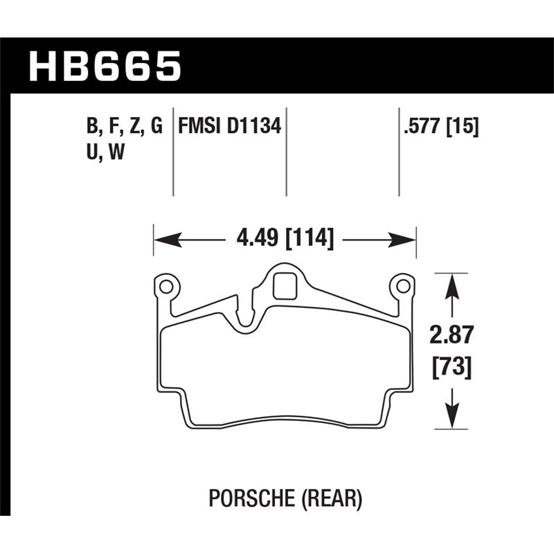 Hawk Performance Performance Ceramic Brake Pads (HB665Z.577)