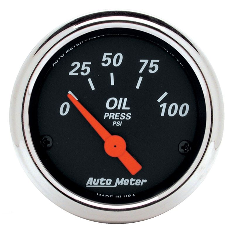 AutoMeter Designer Black 2 1/16in 100 PSI Electronic Oil Pressure Gauge (1426)