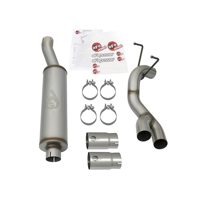 aFe Rebel Series 3-1/2 IN Stainless Steel Cat-Back Exhaust System w/Polish Tip (49-42057-P)