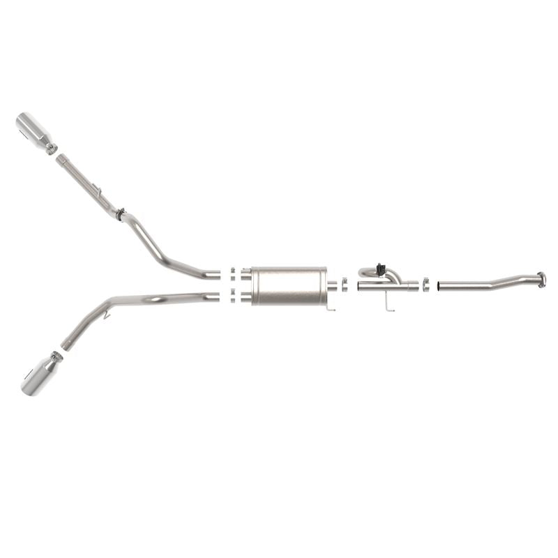 aFe Gemini XV 3 IN 304 Stainless Steel Cat-Back Exhaust System w/ Cut-Out Polished for 2020-2021 Ford F-150(49-33123-P)